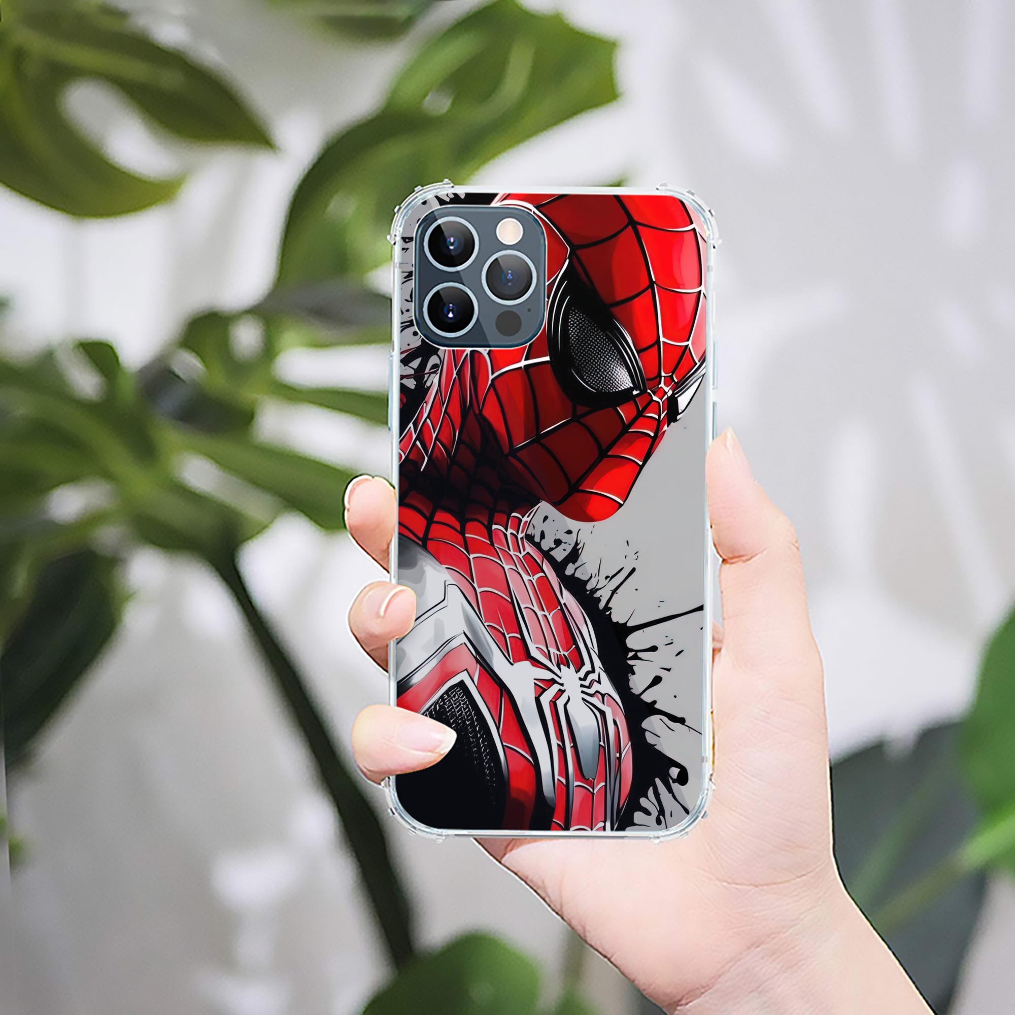 （画像用） Spider Man スパイダーマン 【iPhone 12シリーズ対応】透明スマホケース（クリアソフトケース）